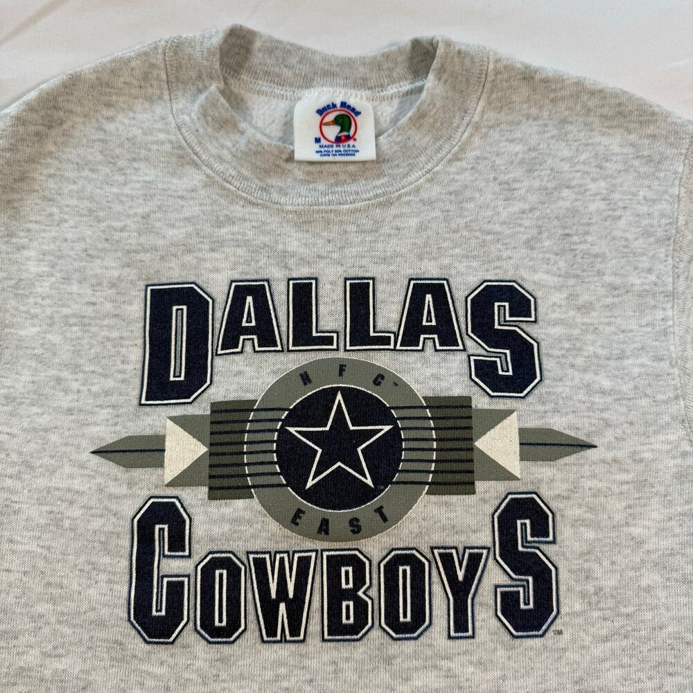 Vintage Dallas Cowboys crewneck sweatshirt boys size medium deadstock - Picture 2 of 7
